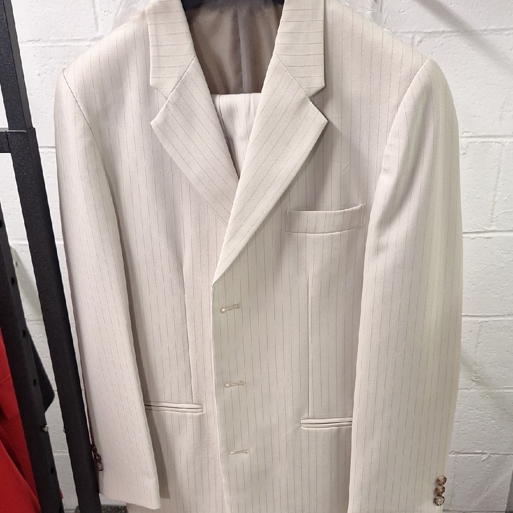 Original Retro Brand Cream Pinstripe Kids Suit Set